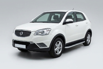 SsangYong Korando 2010–2019 Bočné prahy Tayga Grey (2 ks, hliník) fotografia 1
