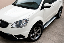 SsangYong Korando 2010–2019 Bočné nášľapy Allmond Grey (2 ks, hliník) fotografia 1