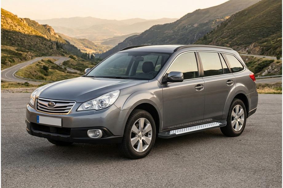 Subaru Outback 2009–2014 Bočné nášľapy Allmond Grey (2 ks, hliník) Image