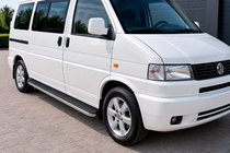 Volkswagen T4 Transporter 1990–2003 Bočné nášľapy Tayga Grey (2 ks, hliník) fotografia 1