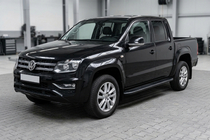 Volkswagen Amarok 2010–2022 Bočné nášľapy Bosphorus Black (2 ks, hliník) fotografia 1