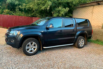 Volkswagen Amarok 2010–2022 Bočné nášľapy Tayga Grey (2 ks, hliník) fotografia 5