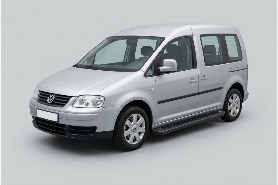 Volkswagen Caddy 2004–2010 Bočné nášľapy Allmond Black (2 ks, hliník) Image