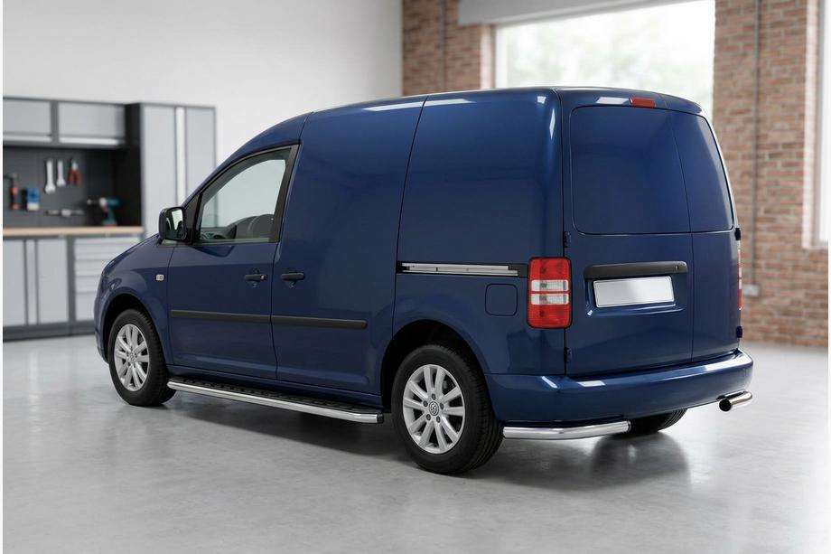 Volkswagen Caddy 2004–2010 Bočné prahy Maydos V1 (2 ks, hliník ↗ nehrdzavejúca oceľ) Maxi rázvor Image