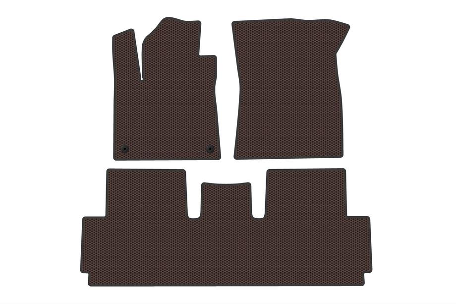 Citroen C-4 Picasso 2013–2022 Gumené koberce Carsuit (pre Grand, 2 rady, hnedé) Image