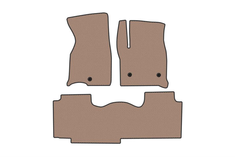Chevrolet Tahoe 2020– Carsuit gumené rohože do interiéru (2 rady, béžové) Fotografia 1