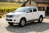 Toyota Hilux 2006–2015 Bočné nášľapy Bosphorus Black (2 ks, hliník) fotografia 1