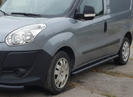 Fiat Doblo II 2010–2022 Bočné rúrky Black (2 ks, nerez) 60 mm, štandardná základňa fotografia 1
