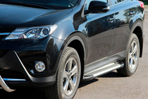 Toyota Rav 4 2013–2018 Bočné nášľapy Allmond Grey (2 ks, hliník) fotografia 1