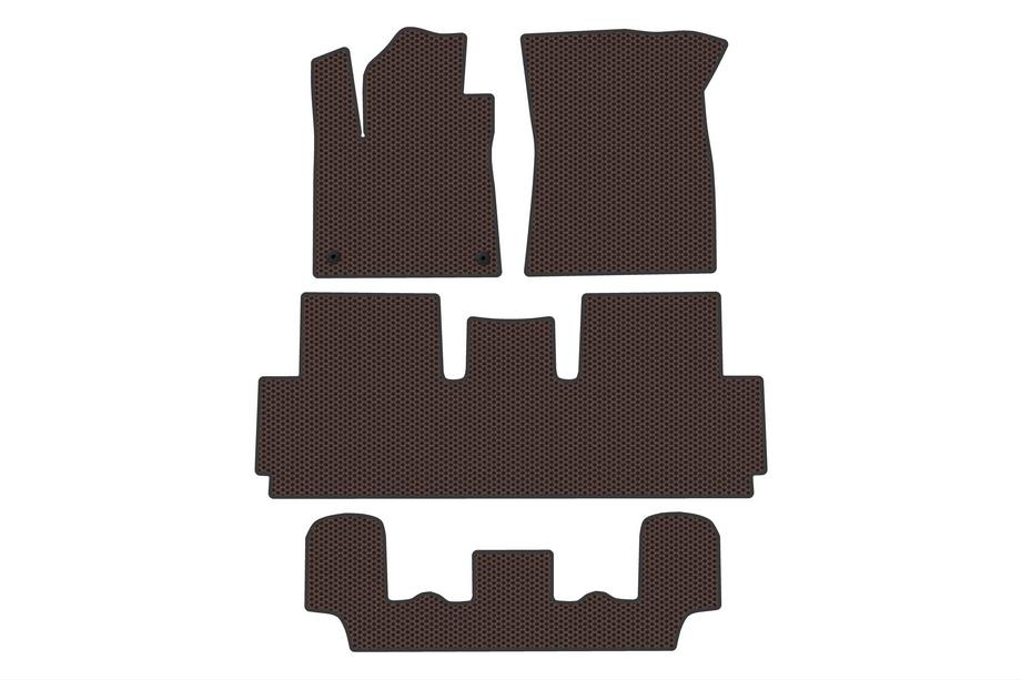 Citroen C-4 Picasso 2013–2022 Gumené rohože do interiéru Carsuit (pre Grand, 3 rady, hnedé) Image