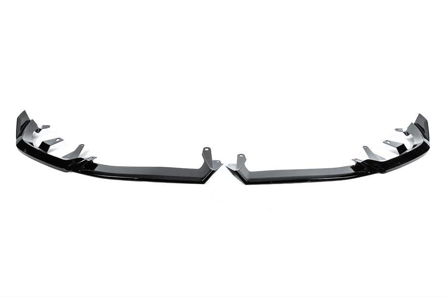 BMW 5/i5 séria G60/G60E/G61 2023– Predný lip spojler nárazníka Lip Gloss Black (pre M-Sport) Fotografia 3