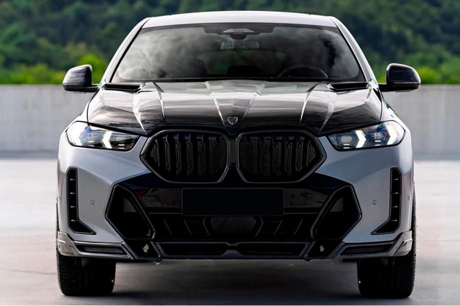 BMW X6 G06 2019–2027 Lip spojler na predný nárazník Lip LRT (pre M-Sport 2023+, karbón) Fotografia 3