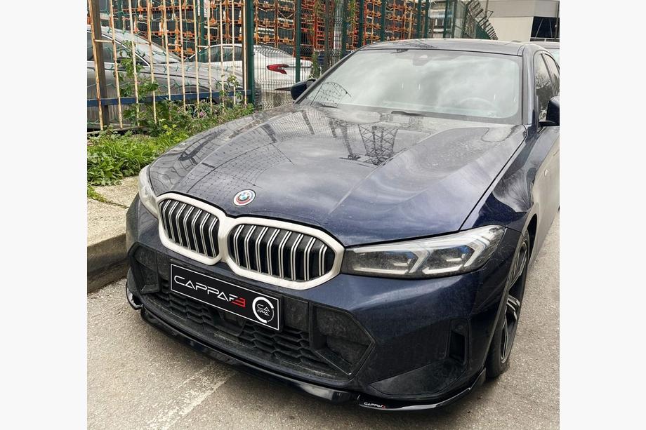 BMW 3. rad G20/G21 2018– Lip predného nárazníka EuroCap V1 (pre M-Performance 2022-, lesklá čierna) Fotografia 1