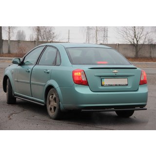 Zadný ochranný rám AK002 Black (42 mm, nerez) Chevrolet Lacetti 2003–2024 fotografia 4
