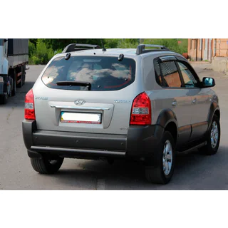 Zadný ochranný oblúk AK002 Black (nerez) Hyundai Tucson JM 2004– fotografia 2