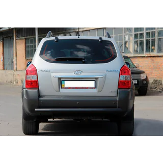Zadný ochranný oblúk AK002 Black (nerez) Hyundai Tucson JM 2004– fotografia 3