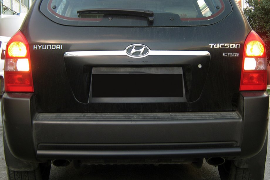 Hyundai Tucson JM 2004– Zadný ochranný oblúk AK002 Black (nerez) Image