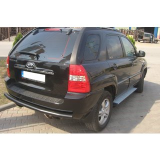 Zadný ochranný oblúk AK002 Black (nerez) Kia Sportage 2004–2010 fotografia 2