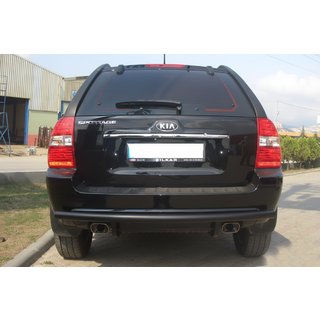 Zadný ochranný oblúk AK002 Black (nerez) Kia Sportage 2004–2010 fotografia 1