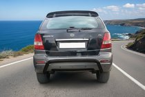 Kia Sorento I BL 2002–2009 Zadný oblúk Black (nehrdzavejúca oceľ) fotografia 1
