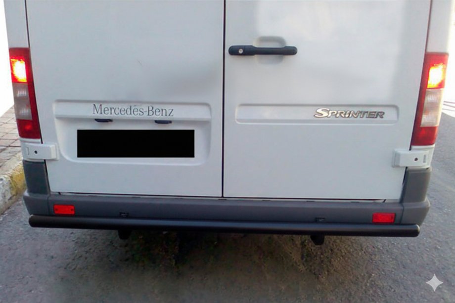Mercedes Sprinter W901/902/903/904/905 1995–2006 Zadný ochranný oblúk AK002 Black (nerez) Fotografia 1