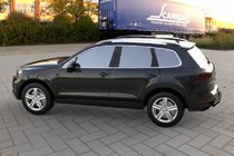 Volkswagen Touareg 2010–2018 Zadný ochranný oblúk Black (nerez) fotografia 2