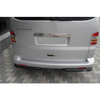 Zadné rohové chrániče AK003 Black (2 ks, nerez) Volkswagen T5 Transporter 2003–2010 fotografia 1