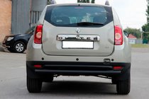Renault Duster 2008–2017 Zadná rovná ochranná tyč Black (nerez) fotografia 1