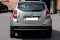 Renault Duster 2008–2017 Zadná rovná ochranná tyč Black (nerez) fotografia 3