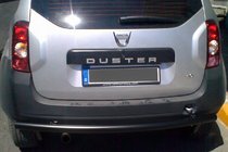 Dacia Duster 2008–2018 Zadná rovná ochranná tyč Black (nerez) fotografia 6