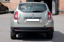 Dacia Duster 2008–2018 Zadná rovná ochranná tyč Black (nerez) fotografia 2