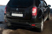 Dacia Duster 2008–2018 Zadná rovná ochranná tyč Black (nerez) fotografia 5