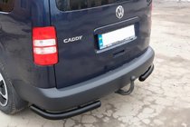 Volkswagen Caddy 2010–2015 Zadné rohové diely AK003 Black (2 ks, nehrdzavejúca oceľ) fotografia 5