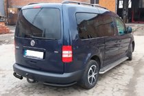 Volkswagen Caddy 2010–2015 Zadné rohové diely AK003 Black (2 ks, nehrdzavejúca oceľ) fotografia 6