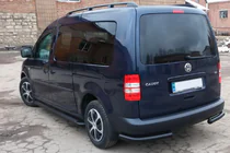 Volkswagen Caddy 2004–2010 Zadné rohové diely AK003 Black (2 ks, nehrdzavejúca oceľ) fotografia 4