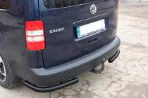 Volkswagen Caddy 2004–2010 Zadné rohové diely AK003 Black (2 ks, nehrdzavejúca oceľ) fotografia 5