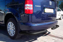 Volkswagen Caddy 2004–2010 Zadné rohové diely AK003 Black (2 ks, nehrdzavejúca oceľ) fotografia 7