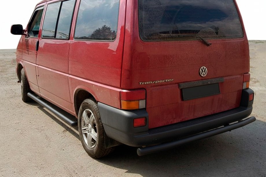 Volkswagen T4 Caravelle/Multivan 1990–2003 Zadný ochranný oblúk AK002 Black (nerez) Fotografia 2