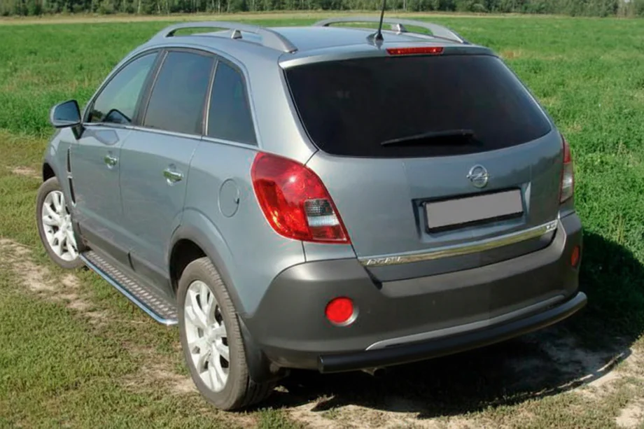 Opel Antara 2006–2017 Zadný ochranný oblúk AK002 Black (nerez) Image