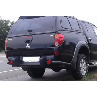 Zadné rohy AK003 Black (2 ks, nerez) Mitsubishi L200 2006–2015 fotografia 1