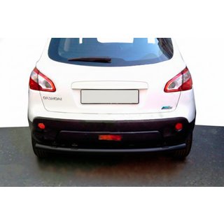 Zadná rovná ochranná tyč Black (nerez) Nissan Qashqai 2007–2010 fotografia 1