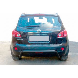 Zadný ochranný oblúk AK007 Black (nerez) Nissan Qashqai 2010–2014 fotografia 1