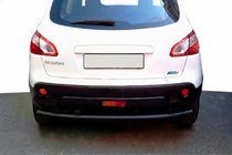 Nissan Qashqai 2010–2014 Zadná rovná ochranná tyč Black (nerez) fotografia 1