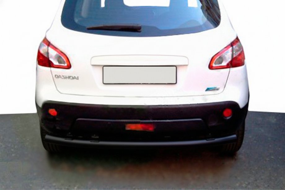 Nissan Qashqai 2010–2014 Zadná rovná ochranná tyč Black (nerez) Image