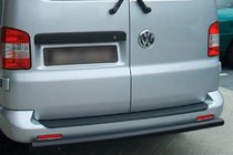 Volkswagen Caddy 2010–2015 Zadný oblúk Black (2 ks, nerez) fotografia 1