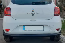 Renault Sandero 2013–2022 Zadný ochranný oblúk AK002 Black (nerez) fotografia 1