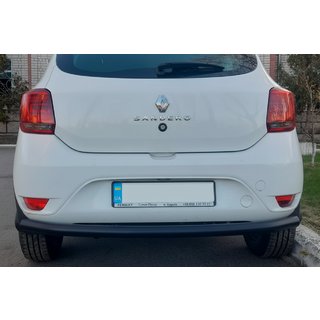 Zadný ochranný oblúk AK002 Black (nerez) Renault Sandero 2013–2022 fotografia 1