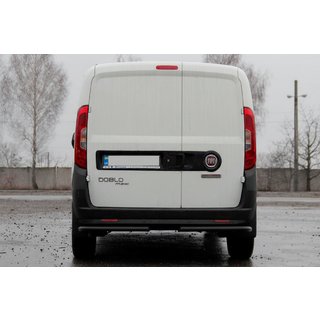 Zadné rohové ochranné tyče AK003 Black (nehrdzavejúca oceľ) Fiat Doblo II 2010–2022 fotografia 3