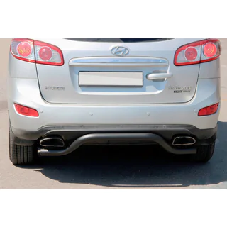 Zadný oblúk AK007-2 Black (nerez) Hyundai Santa Fe 2 2006–2012