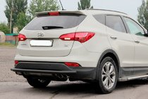 Hyundai Santa Fe 3 2012–2018 Zadný ochranný oblúk AK002 Black (nerez) fotografia 1